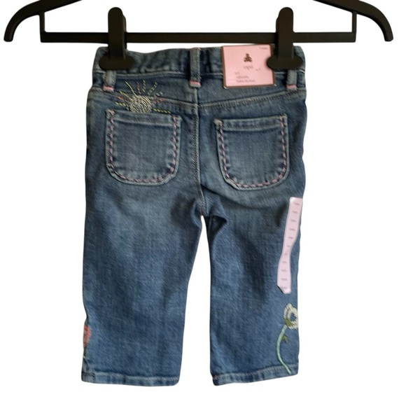 GAP Baby GAP Capri Jeans Embroidered Adjustable NWT - Picture 5 of 10